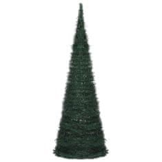 Vidaxl Rozkladací umelý vianočný stromček s LED reťazou zelený 180 cm