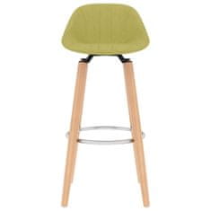 Vidaxl Barové stoličky 2 ks, zelené, látka