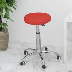 Vidaxl Otočná kancelárska stolička, vínová červená, čalúnená umelou kožou