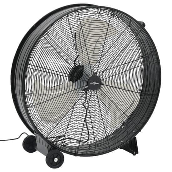 Vidaxl Priemyselný bubnový ventilátor 77 cm 180 W čierny