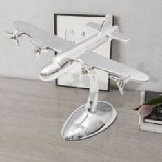 Vidaxl Hliníkový model lietadla, stolová dekorácia