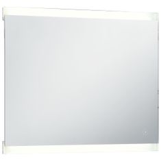 Vidaxl Kúpeľňové LED nástenné zrkadlo s dotykovým snímačom 60x50 cm