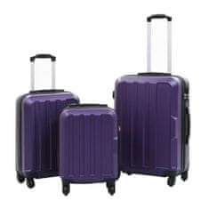 Petromila vidaXL Súprava kufrov s tvrdým krytom 3 ks fialová ABS