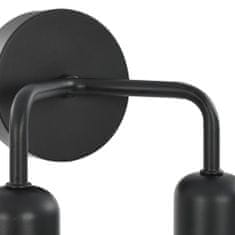 Vidaxl Nástenné svietidlo s vláknovými žiarovkami čierne 2 W E27