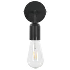 Vidaxl Nástenné svietidlá 2 ks s vláknovými žiarovkami čierne 2 W E27
