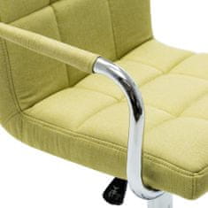 Vidaxl Otočné jedálenské stoličky 2 ks, zelené, látka