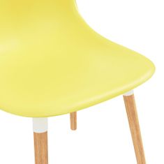 Vidaxl Jedálenské stoličky 4 ks, žlté, plast