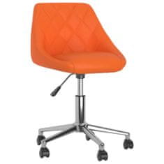 Vidaxl Otočné stoličky, 2 ks, oranžová, koženka