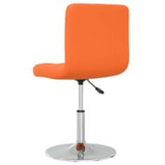 Vidaxl Jedálenské stoličky 4 ks, oranžové, umelá koža