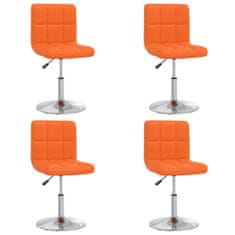 Vidaxl Jedálenské stoličky 4 ks, oranžové, umelá koža