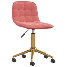 Vidaxl Otočné stoličky, 2 ks, ružová farba, zamat
