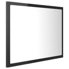 Vidaxl LED kúpeľňové zrkadlo lesklé čierne 60x8,5x37 cm drevotrieska