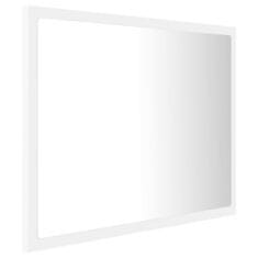 Vidaxl LED kúpeľňové zrkadlo biele 60x8,5x37 cm drevotrieska