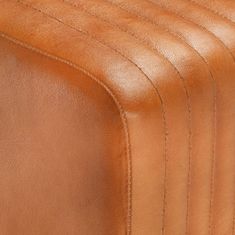 shumee Gymnastická lavička 120 cm hnedá pravá kozia koža mangový masív