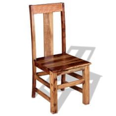 Vidaxl Jedálenské stoličky, 4 ks, drevený masív sheesham