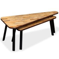 Vidaxl Súprava konferenčných stolíkov, 2 ks, recyklované teakové drevo