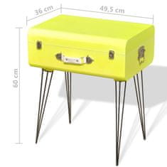 Vidaxl Nočné stolíky 2 ks žlté 49,5x36x60 cm