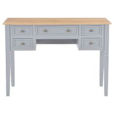 Vidaxl Písací stôl, sivý 109,5x45x77,5 cm, drevo