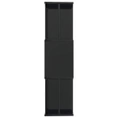 Vidaxl Knižnica/deliaca stena, lesklá čierna 80x24x96 cm, drevotrieska