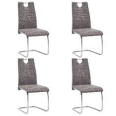 Vidaxl Jedálenské stoličky 4 ks, hnedé, umelá koža