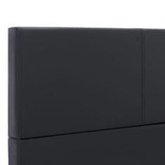 Vidaxl Posteľný rám, čierny, umelá koža 140x200 cm