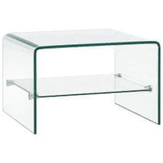 Petromila vidaXL Konferenčný stolík priehľadný 50x45x33 cm tvrdené sklo 