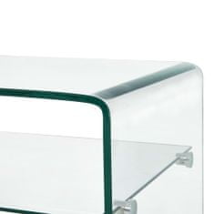 Petromila vidaXL Konferenčný stolík priehľadný 98x45x31 cm tvrdené sklo 