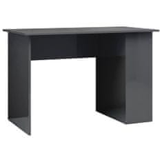Vidaxl Stôl lesklý sivý 110x60x73 cm drevotrieska