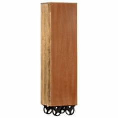 Vidaxl Vysoká skrinka na kolečkách 38x30x143 cm masívne surové mangovníkové drevo