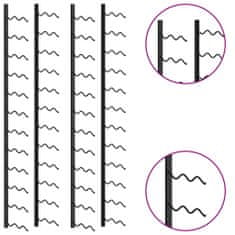 Vidaxl Nástenné stojany na víno na 48 fliaš 2 ks čierne železné