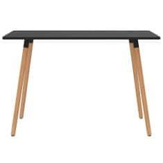 Vidaxl Jedálenský stôl, čierny 120x60x75 cm, kov