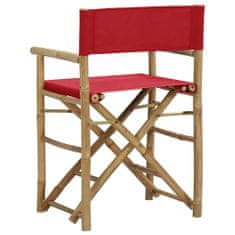 Petromila vidaXL Skladacie režisérske stoličky 2 ks červené bambus a látka
