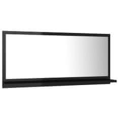Vidaxl Kúpeľňové zrkadlo, lesklé čierne 80x10,5x37 cm, drevotrieska