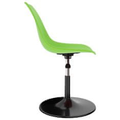Vidaxl Otočné jedálenské stoličky 6 ks, zelené, PP