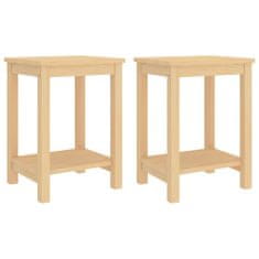 Vidaxl Nočné stolíky 2 ks bledé drevo 35x30x47 cm borovicový masív