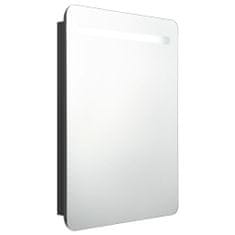 Vidaxl LED kúpeľňová zrkadlová skrinka čierna 60x11x80 cm