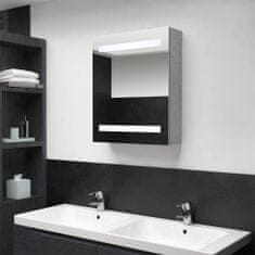 Petromila vidaXL LED kúpeľňová zrkadlová skrinka betónová sivá 50x14x60 cm