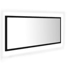 Vidaxl LED kúpeľňové zrkadlo čierne 100x8,5x37 cm drevotrieska