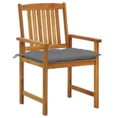 Vidaxl Záhradné stoličky s vankúšmi, 6 ks, masívne akáciové drevo