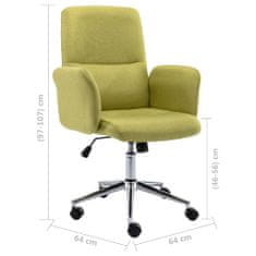Vidaxl Kancelárska stolička látková zelená