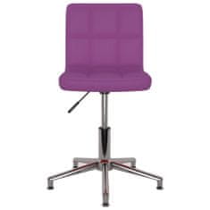 Vidaxl Otočná kancelárska stolička fialová umelá koža