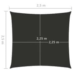 Vidaxl Tieniaca plachta, oxford, štvorcová 2,5x2,5 m, antracitová