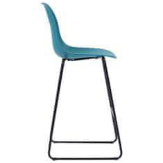 Vidaxl Barové stoličky 4 ks, tyrkysové, plast