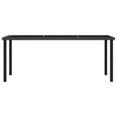 Vidaxl Záhradný jedálenský stôl čierny 180x70x73 cm polyratanový