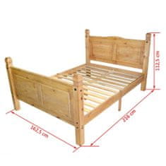 Vidaxl Rám postele z borovice, mexické prevedenie Corona, 160x200 cm