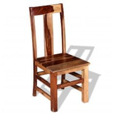 Vidaxl Jedálenské stoličky, 4 ks, drevený masív sheesham