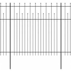 Vidaxl Palisádový plot s hrotmi, oceľ 600x200 cm, čierny