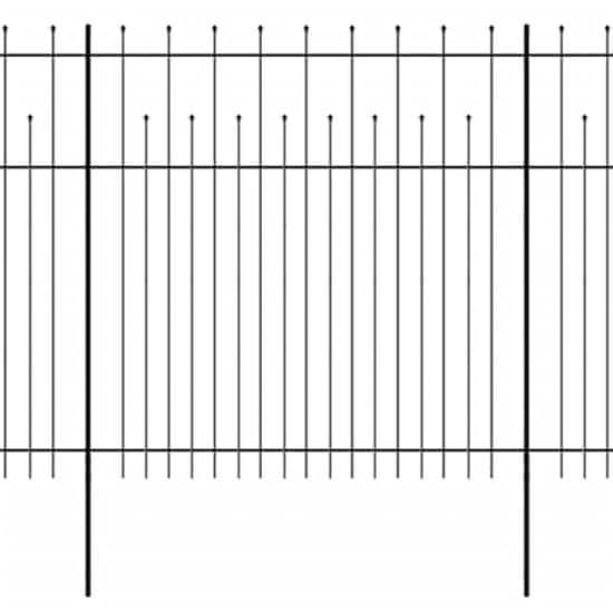 Vidaxl Palisádový plot s hrotmi, oceľ 600x200 cm, čierny