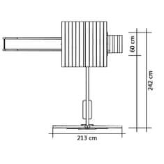Vidaxl Detské ihrisko+šmýkačka, rebríky, hojdačka 242x237x218cm, drevo