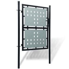 Petromila vidaXL Čierna jednokrídlová plotová brána 100x175 cm